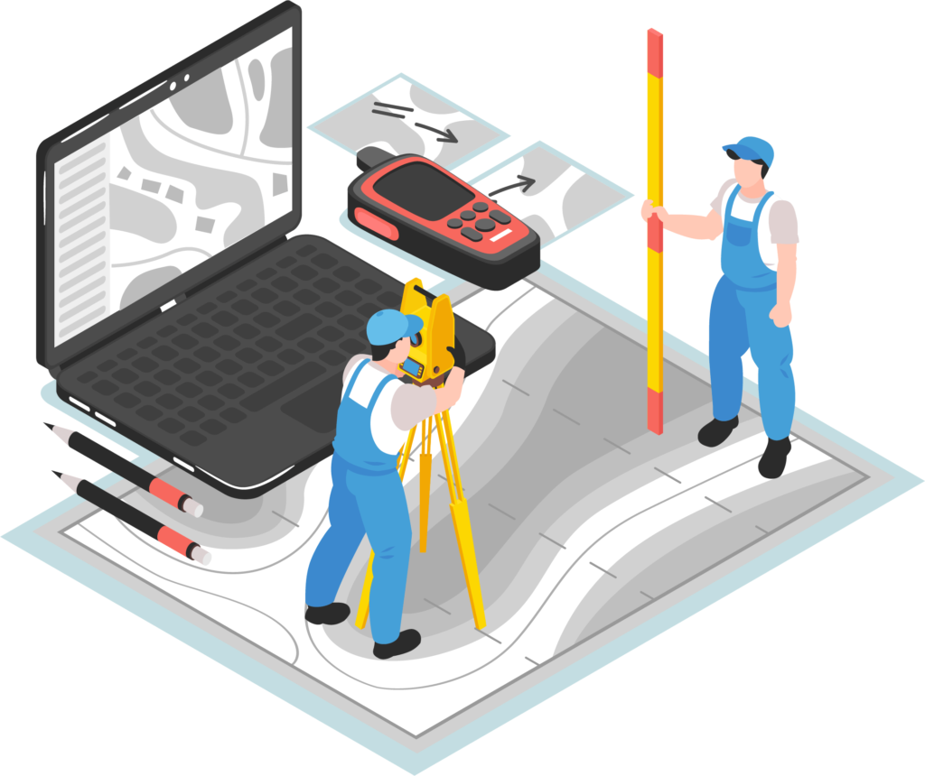 land survey and development illustration